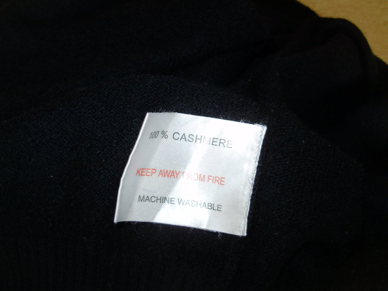 Lochmere Long Pullover schwarz V-Ausschnitt 100% Kaschmir L