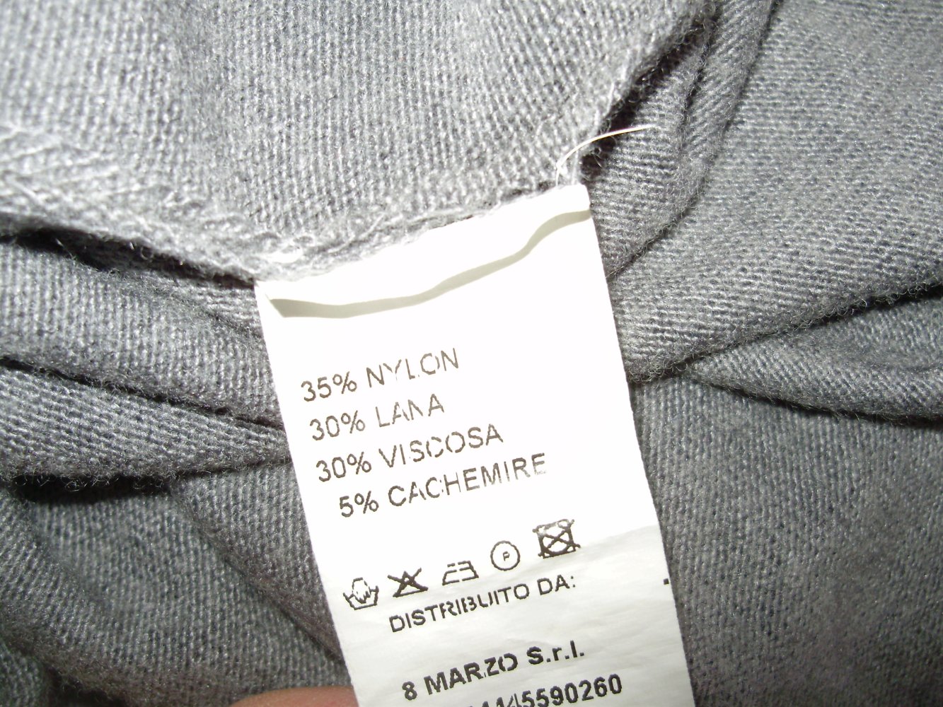 Nana Kleid grau Strick ausgefallen Wolle Kaschmir M passend