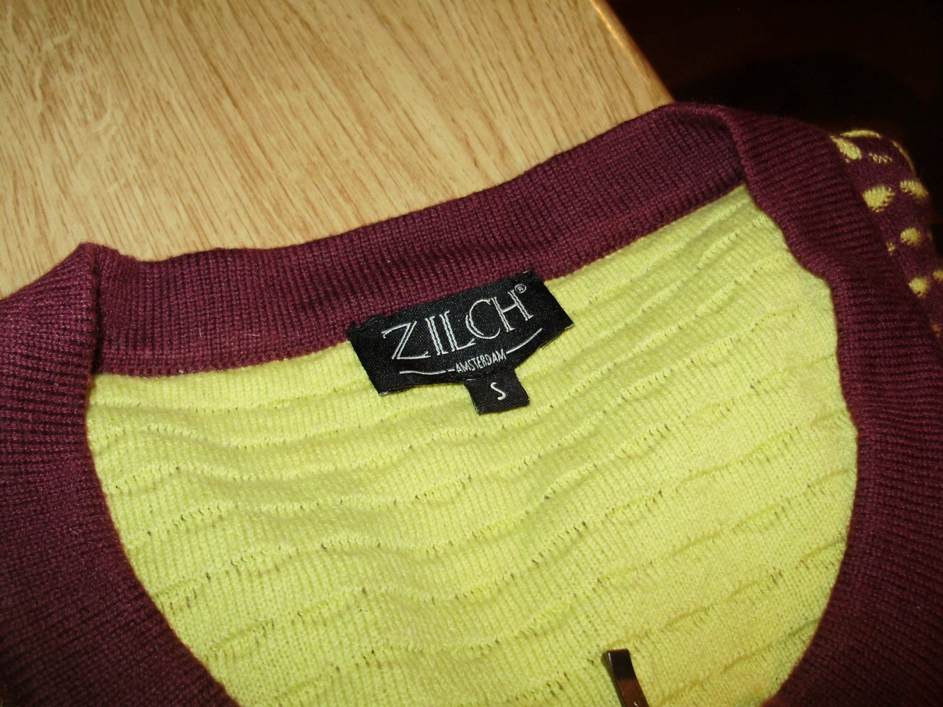 Zilch Amsterdam Cardigan Strickjacke bunt Reißverschluss S Wolle BW