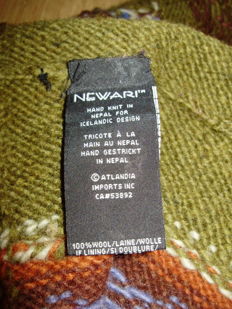 Newari Nepal Jacke bunt 100% Wolle S M