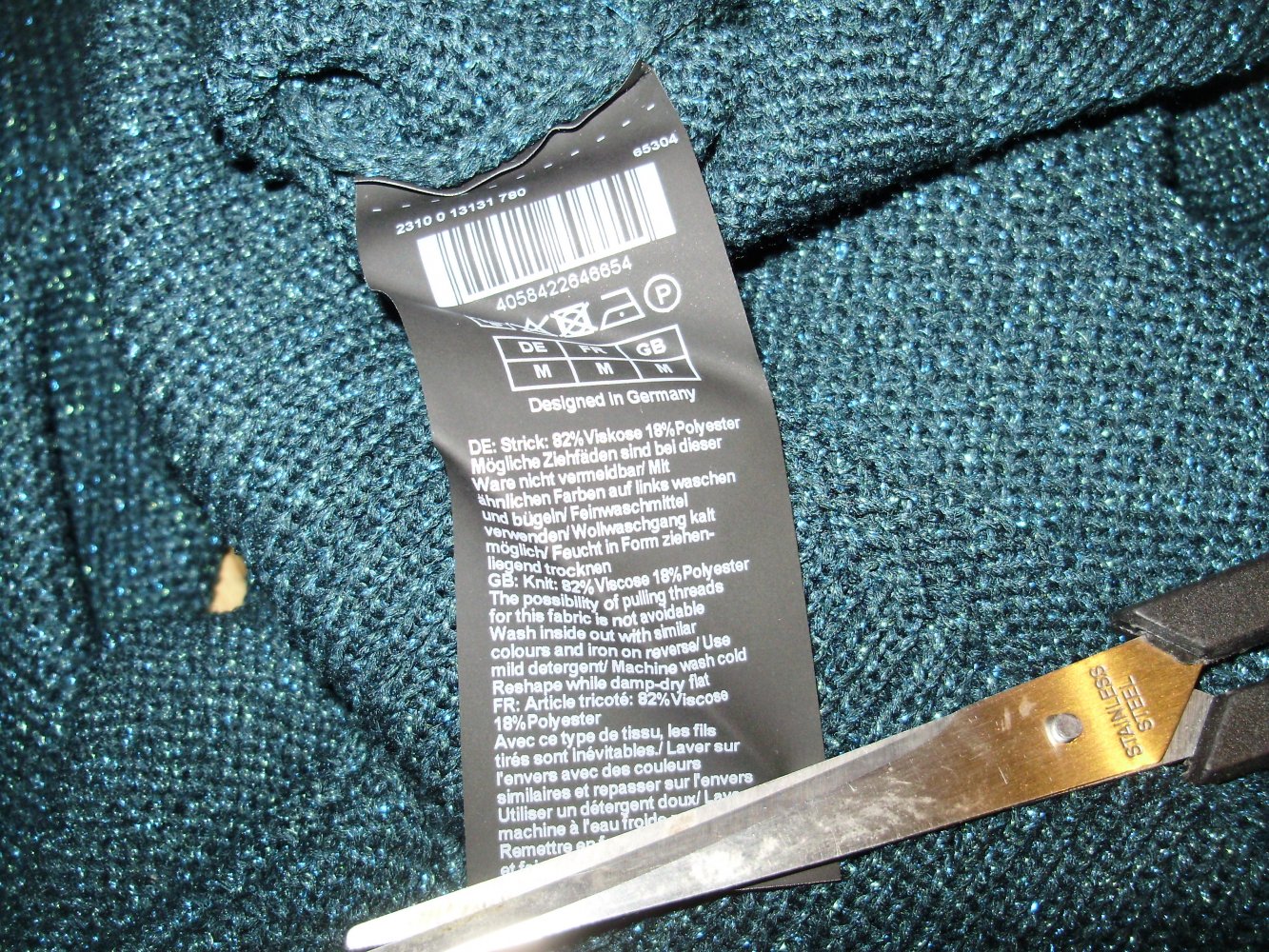 Hallhuber Pullover dunkelgrün Glitzer M