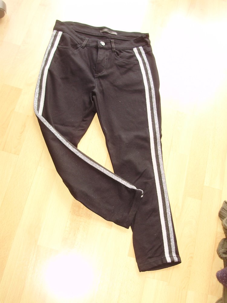 Mac Hose Cosima Schwarz silber 36 / 28