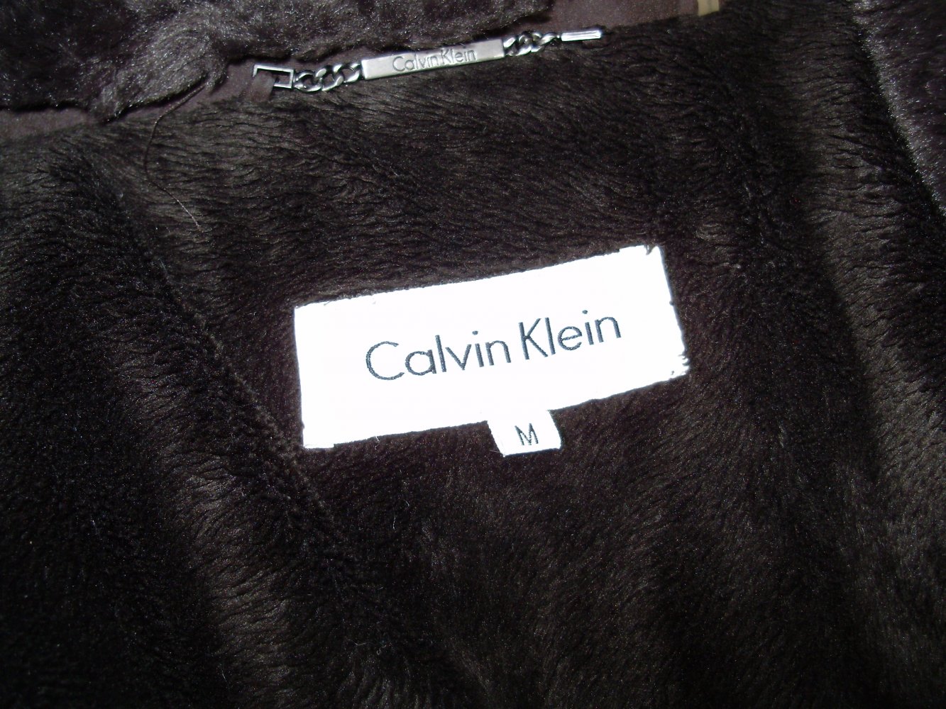 Calvin Klein Stepp Jacke Innenfutter Pelzimitat ausgefallen Gr M