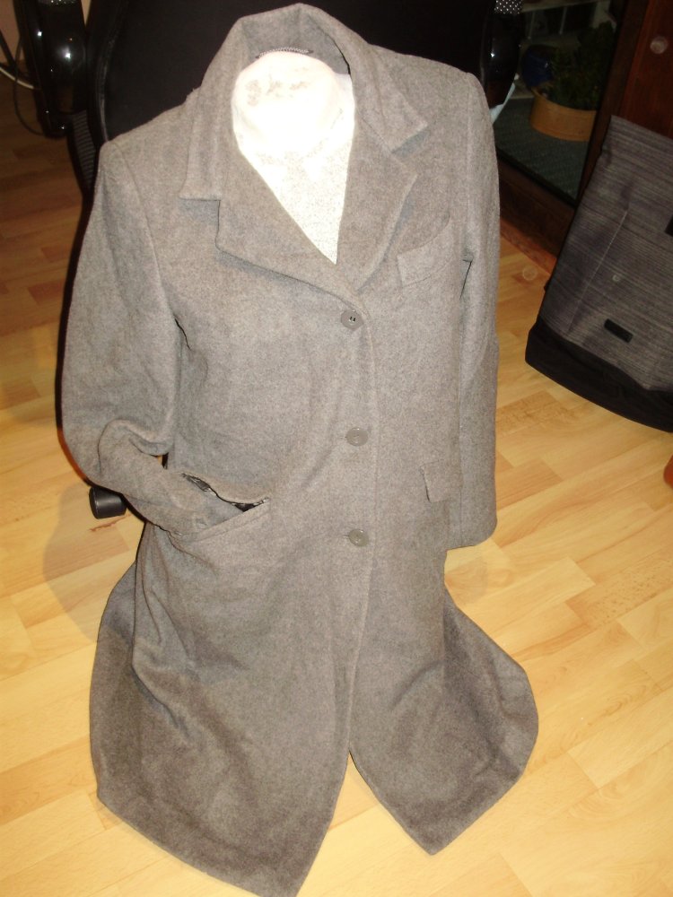 H&M Mantel grau Wolle Kaschmir M passend