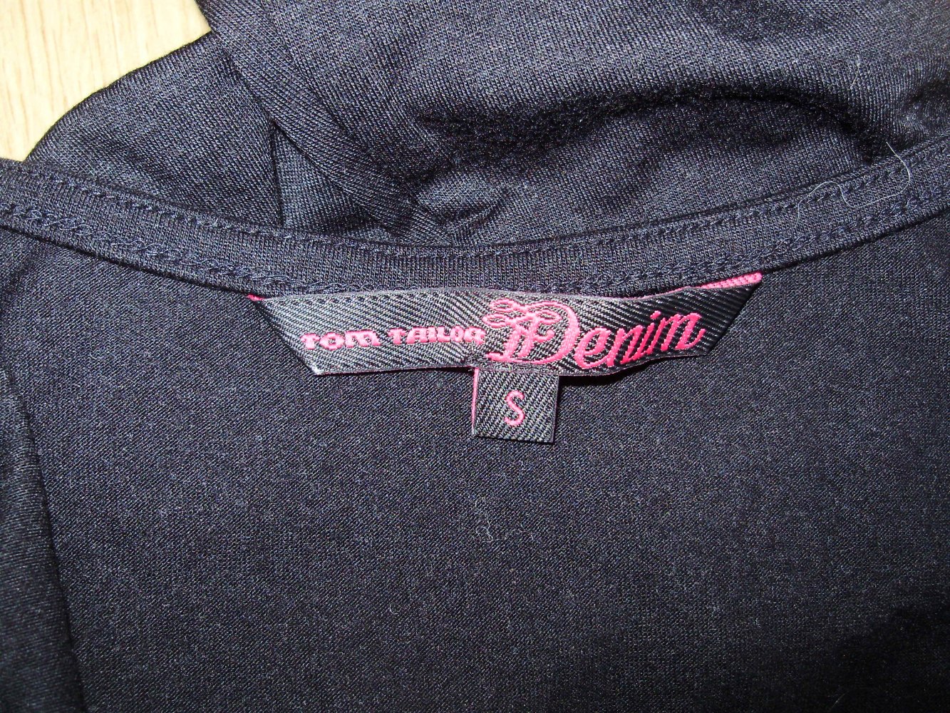 Tom Tailor Top schwarz Pailletten weit S