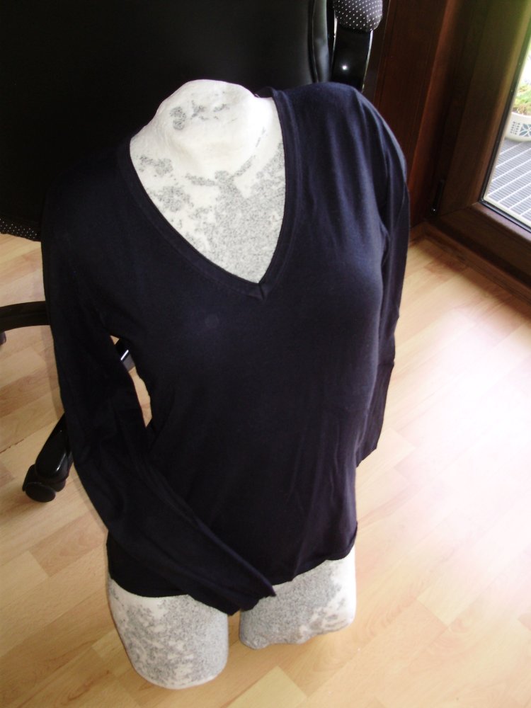 Esprit Feinstrick Pullover dblau V-Ausschnitt M