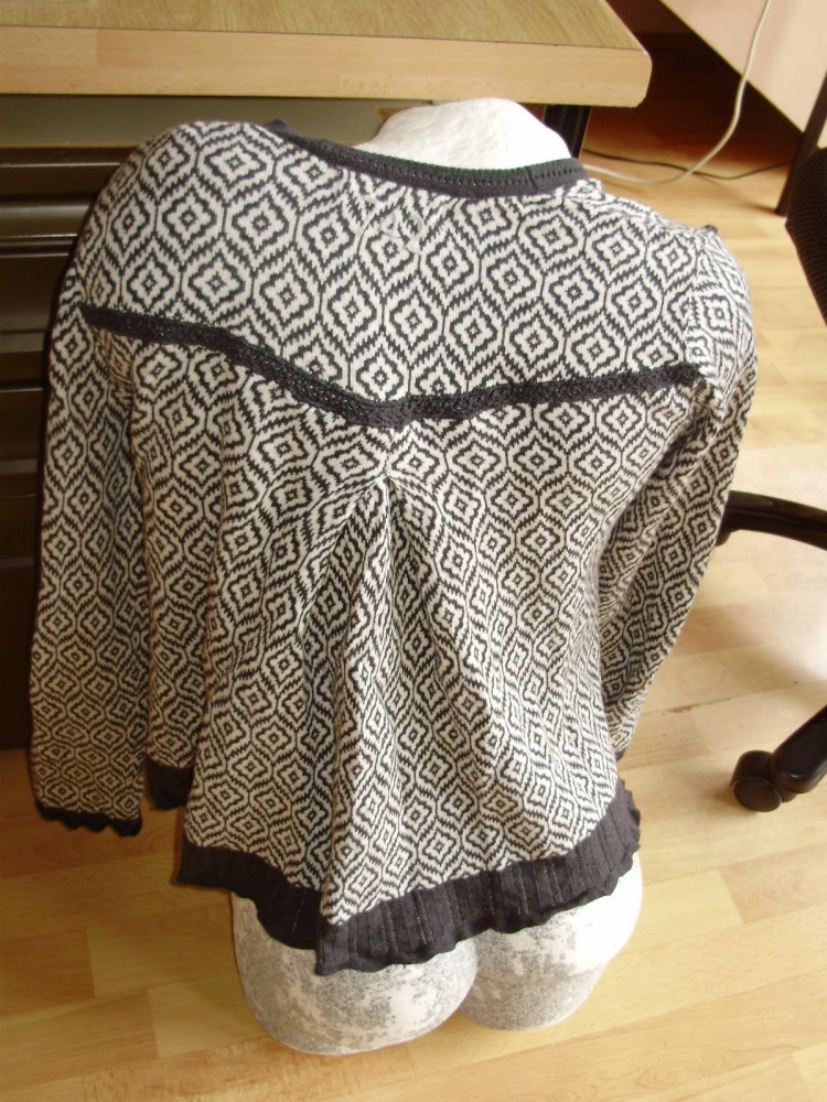 Odd molly Cardigan beige grau 100% BW Gr 1 = S