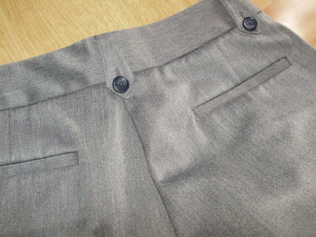 Tommy Hilfiger Hose Business grau Bundfalte Gr 6 = S