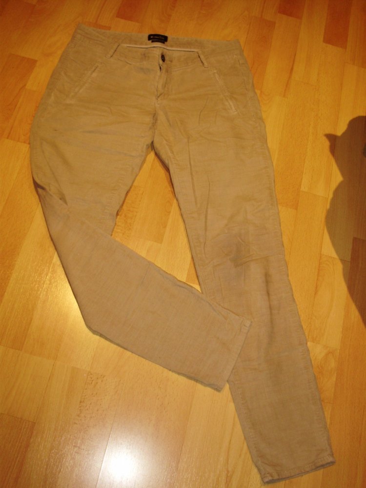 Massimo Dutti Samt Hose beige braun Gr 40
