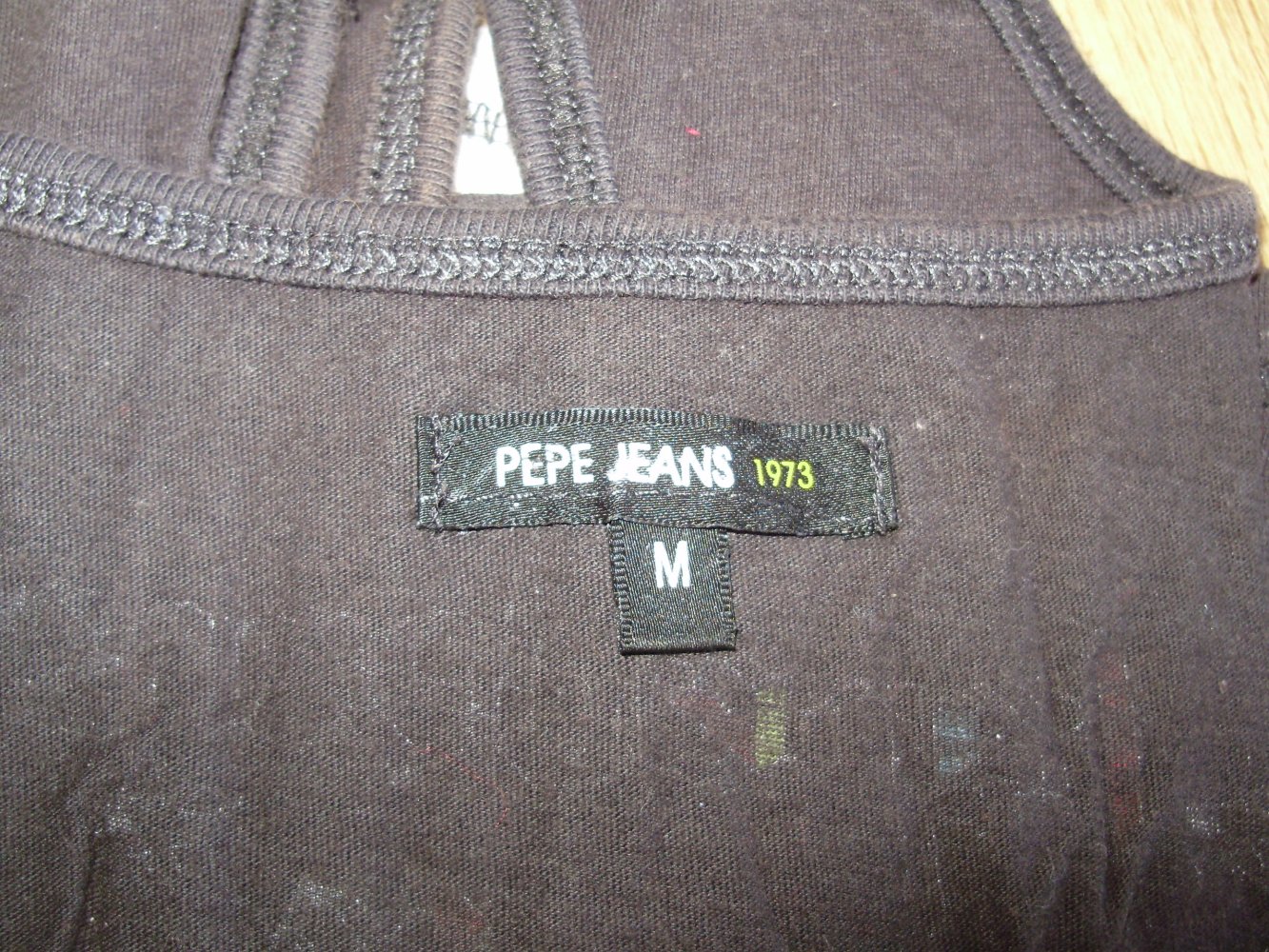 Pepe Jeans Shirt ärmellos schwarz bunte Grafik M