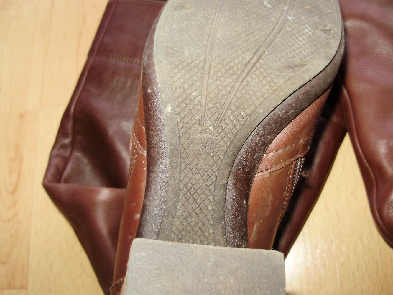 van der Laan Stiefel braun Leder Gr 40