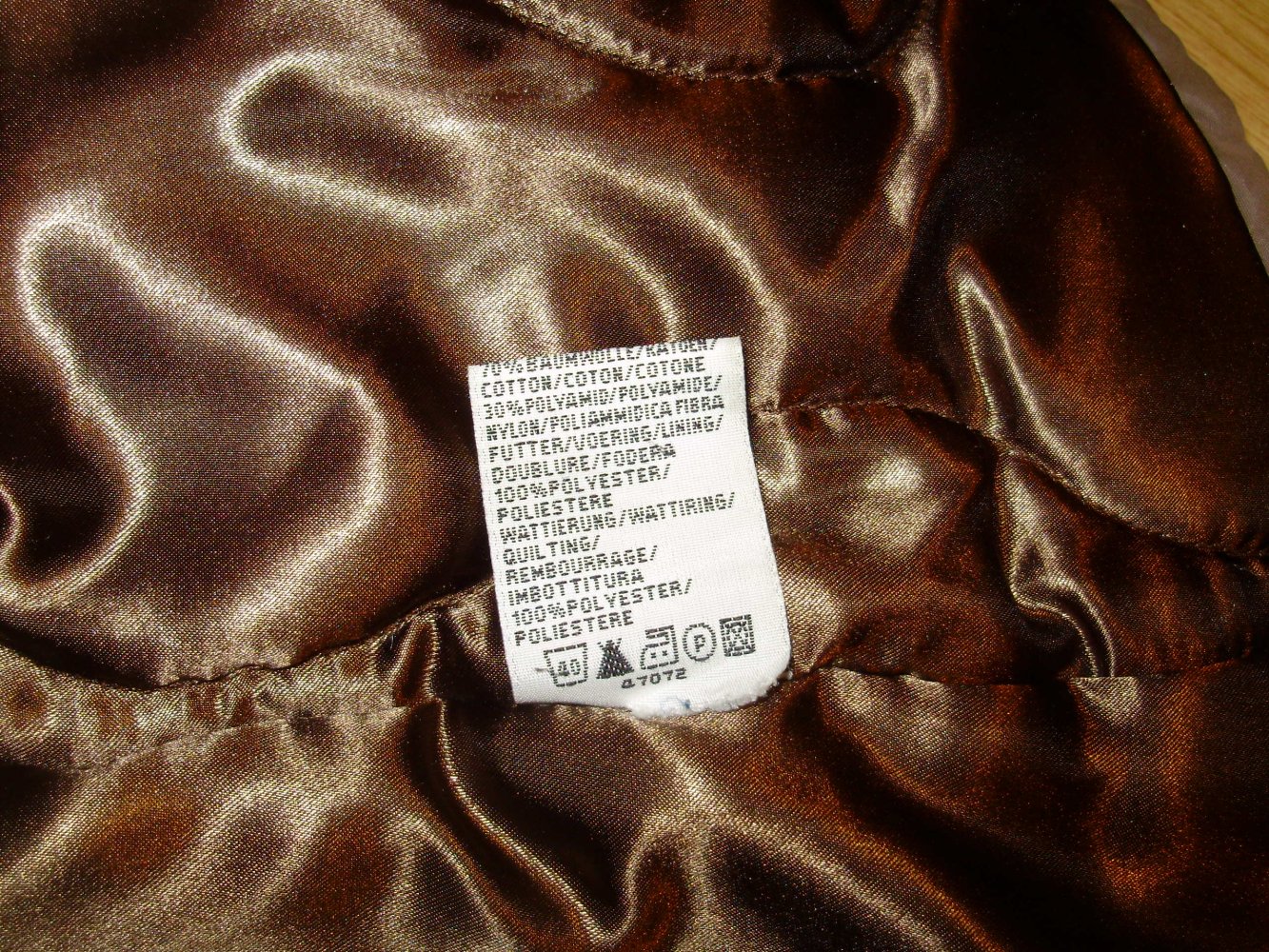 Kangaroos Winter Daunen Weste khaki braun 34 = S