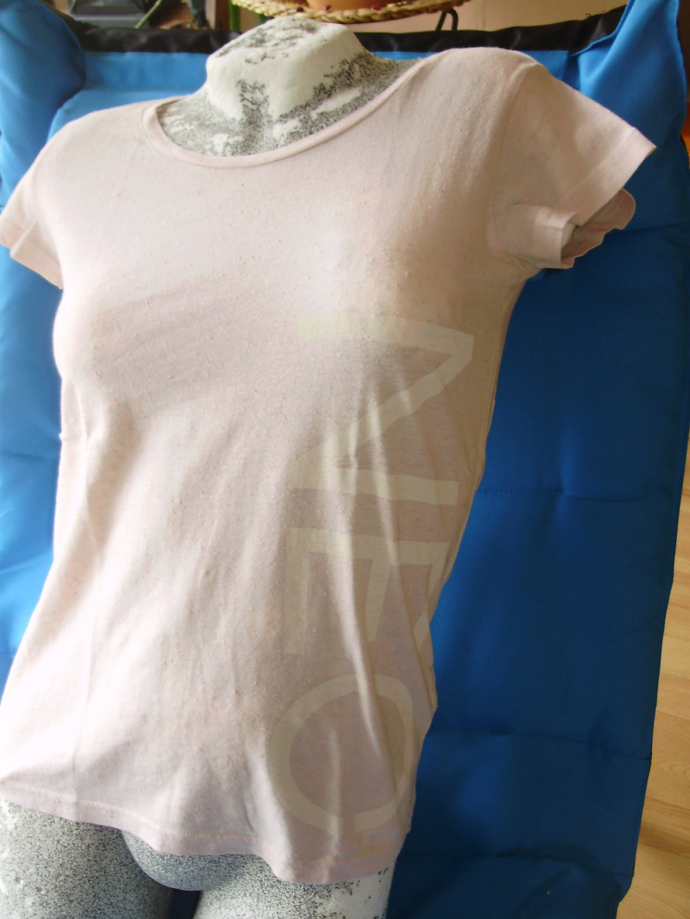 adidas neo Shirt nude rose Tweedknötchen S wie neu!