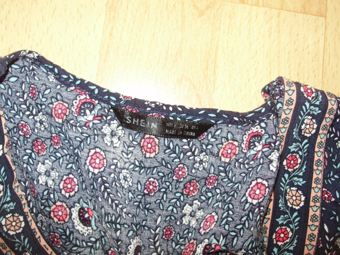 Shein Kleid bunt Muster Gipsy Boho S