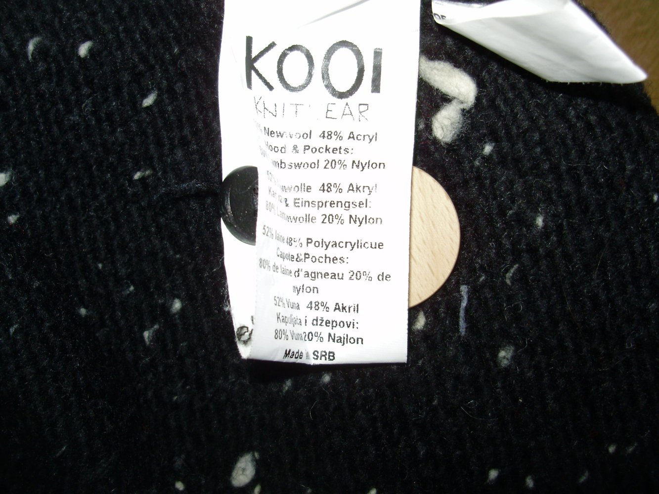 Kooi warmer Strickmantel Kapuze 44