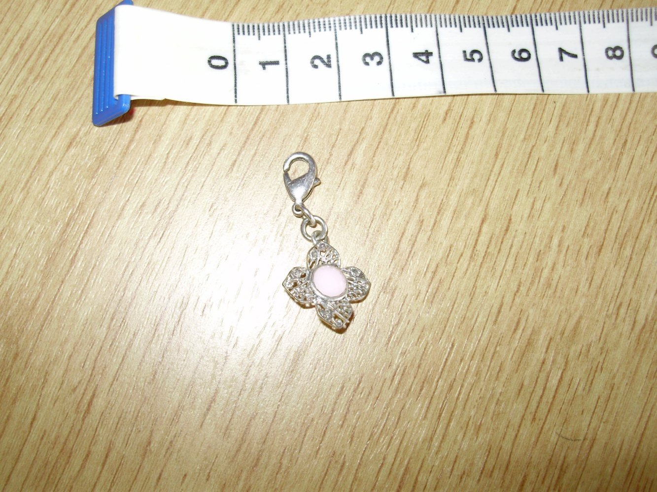 Pilgrim Anhänger silbern Blume rosa Stein