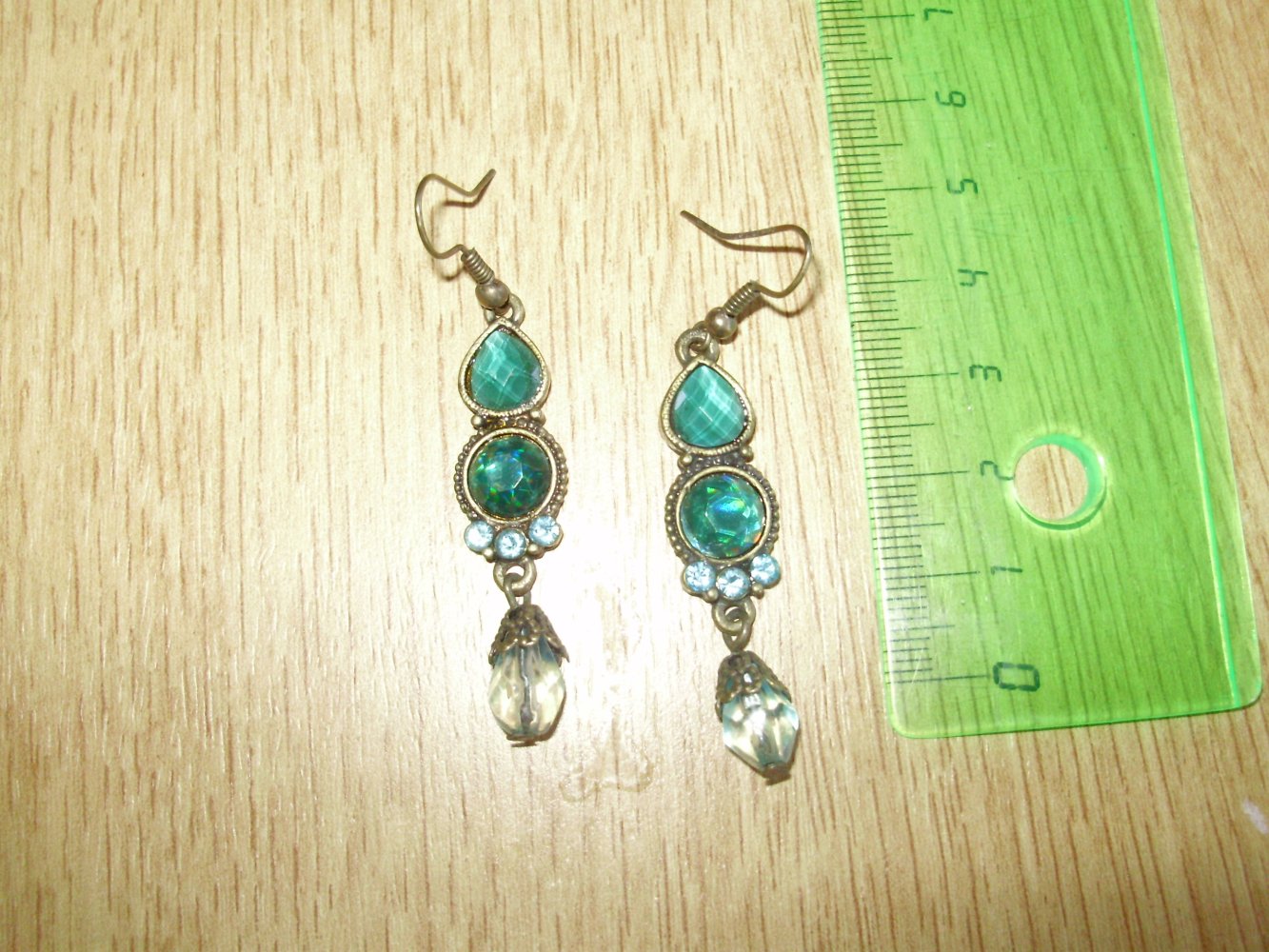 Ohrringe grün romantisch Barock wie neu