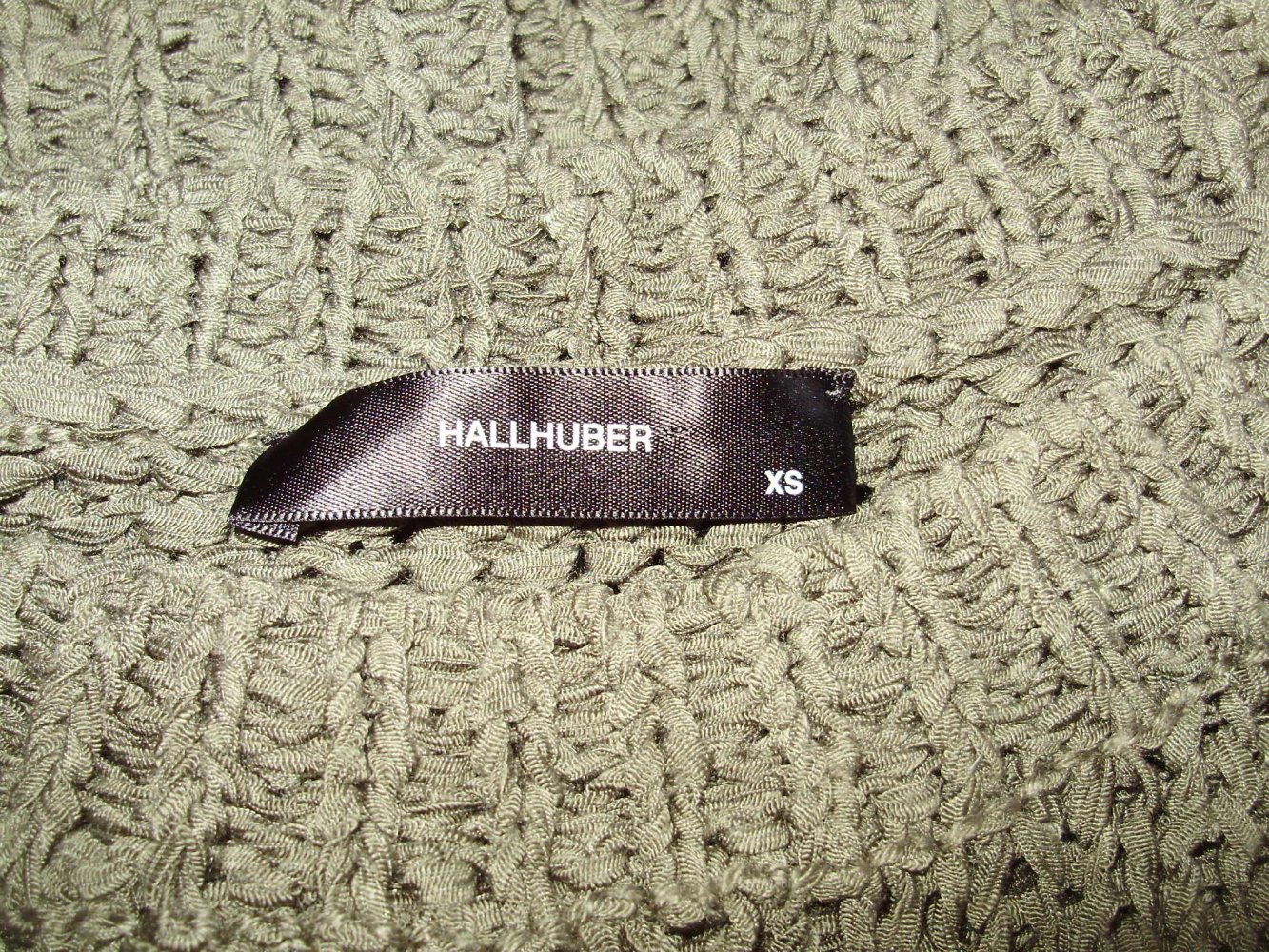 Hallhuber KA Pullover khaki Bändchen Gr XS = S