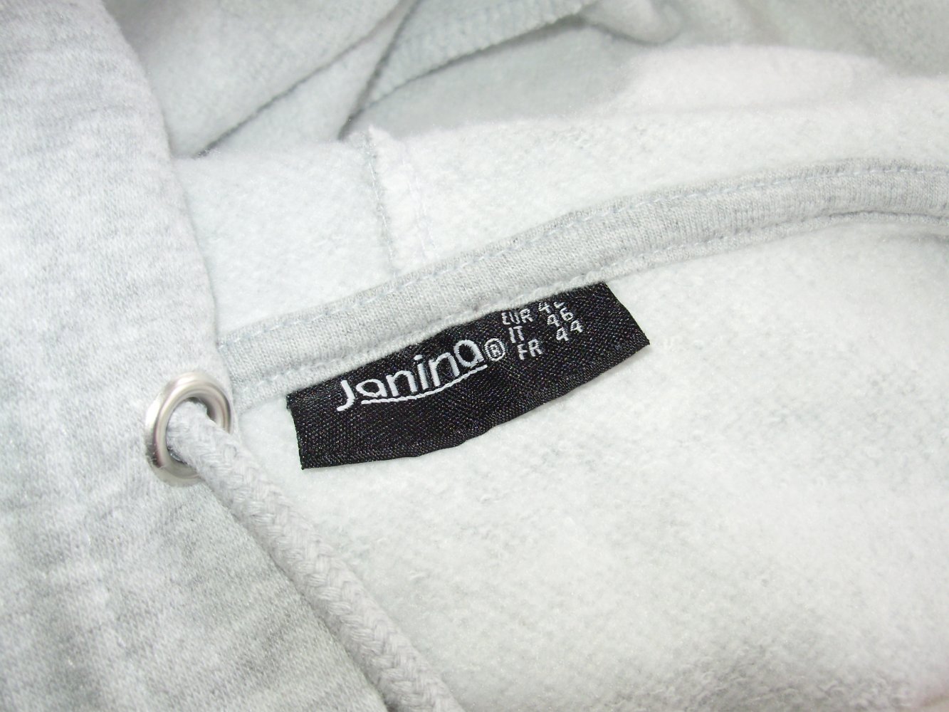 Sweat Hoodie hellgrau kuschelig warm Gr 42