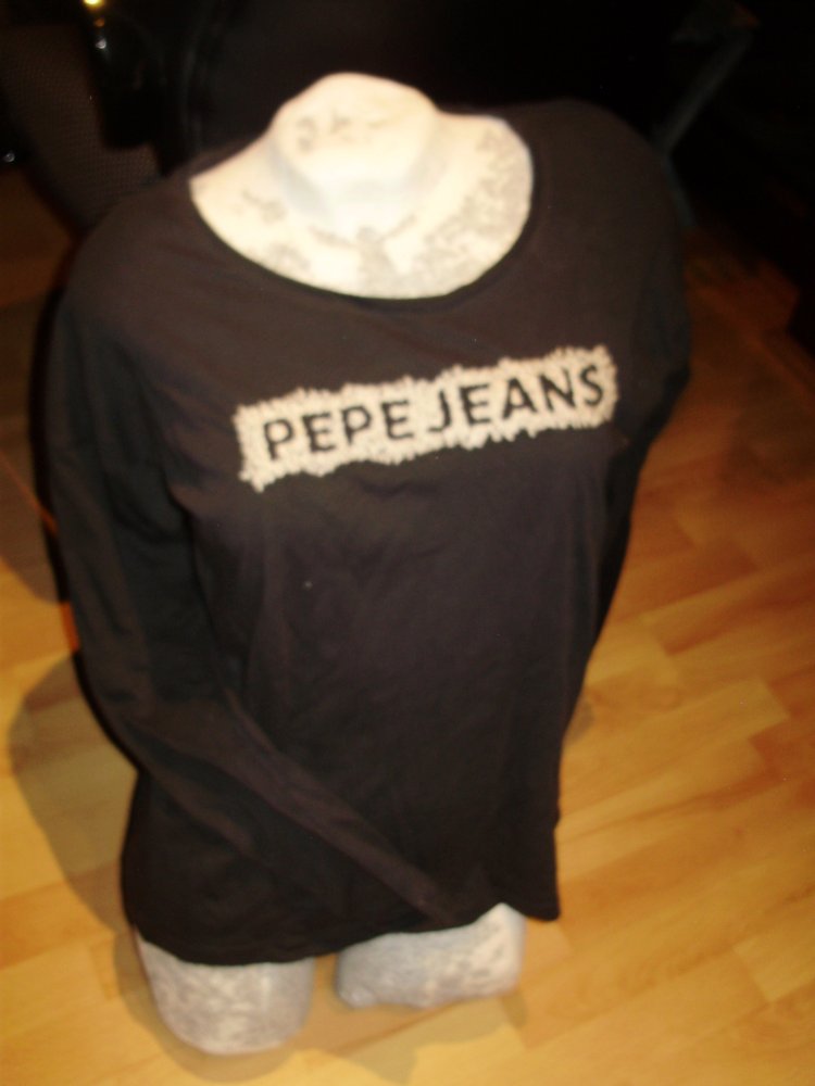 Pepe Jeans LA Shirt schwarz Stickerei S = M/ L