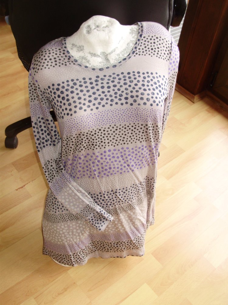 Gudrun Sjöden Kleid LA Shirt grau Muster M