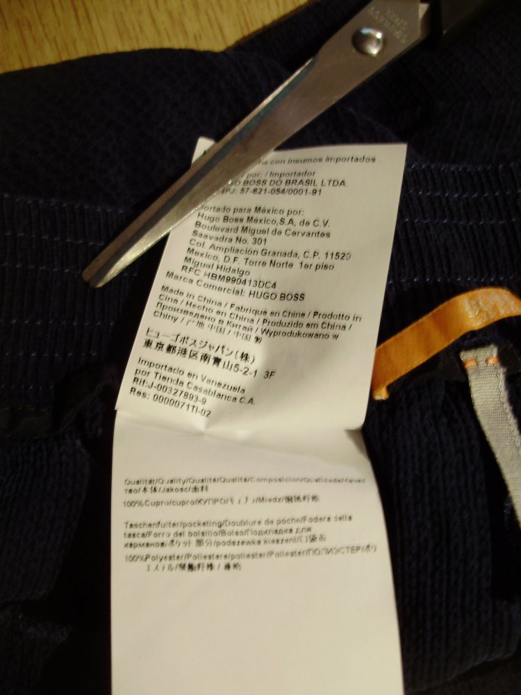 Hugo Boss Hose bequem d. blau 100% Cupro 36