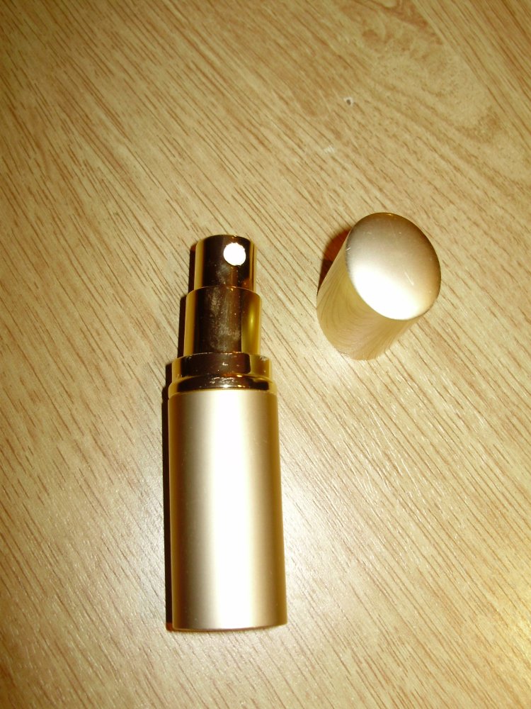 Parfümzerstäuber klein Handtasche golden oval NEU