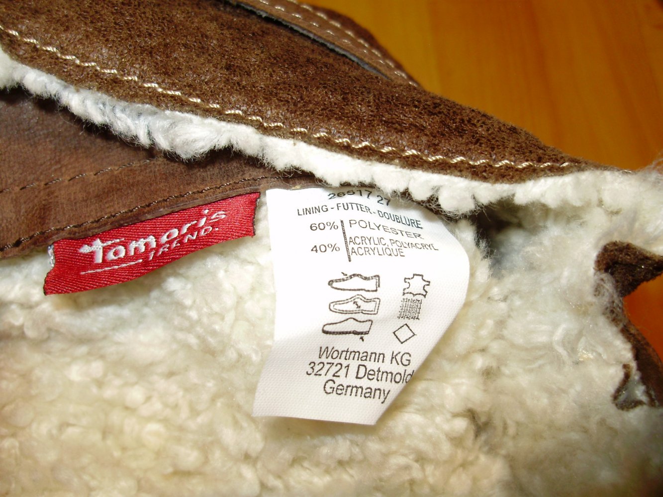 Tamaris Stiefel Fellfutter Leder braun ausgefallen 40 NEU