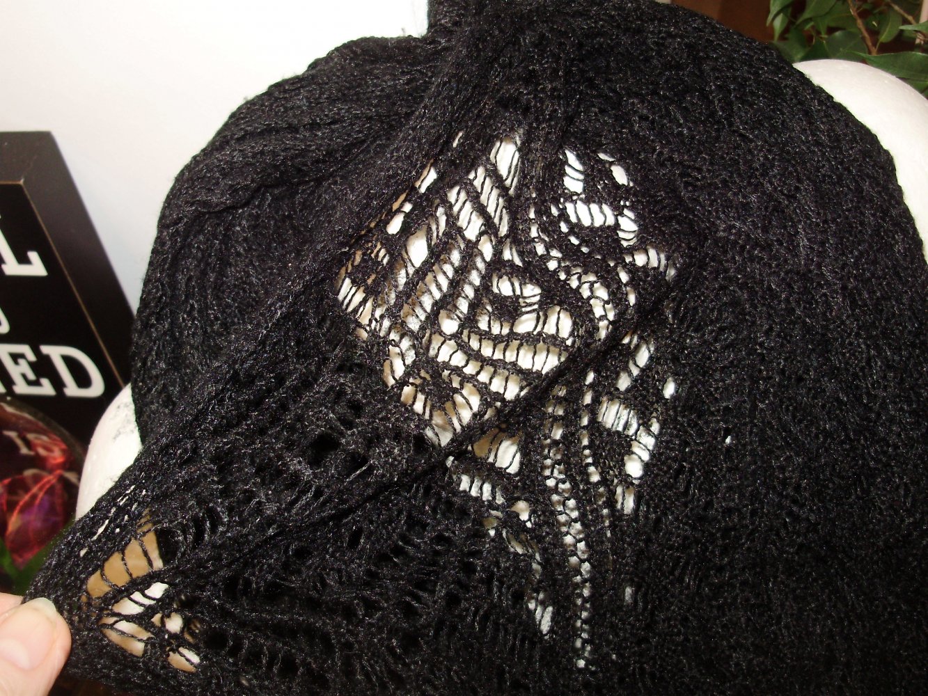 H&M Schal Rundschal schwarz wie Spitze