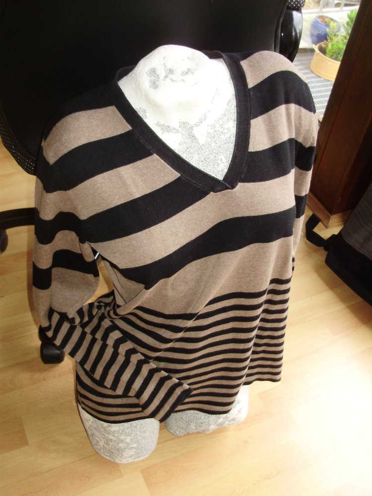 Marco Pecci Pullover Streifen braun schwarz M