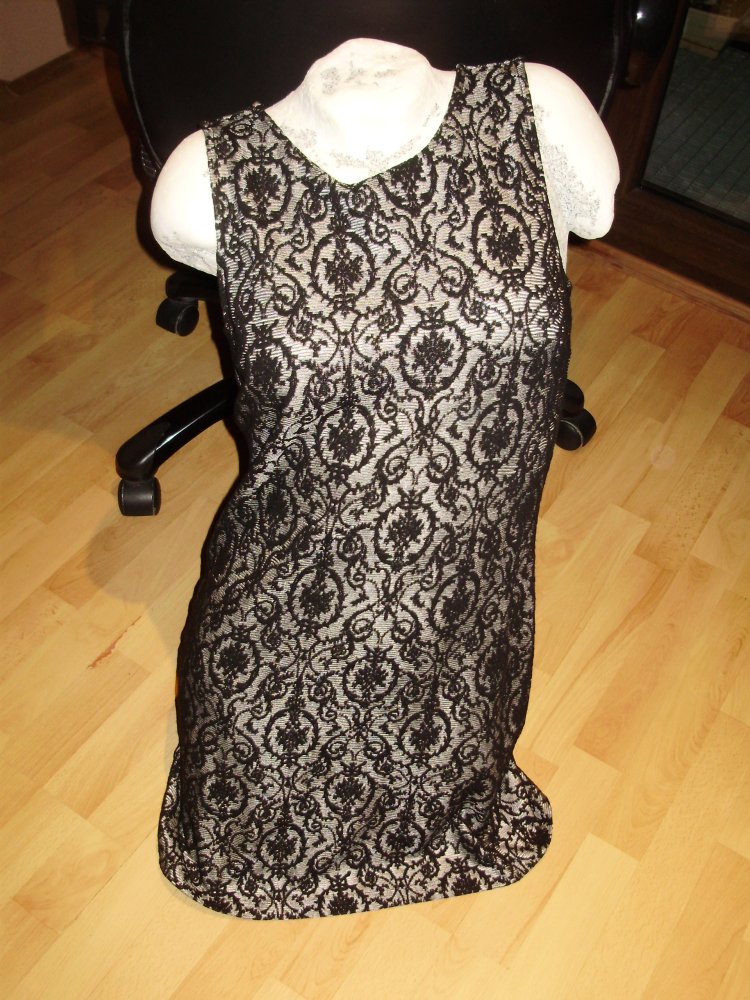 s. oliver Kleid wie Spitze Stretch schwarz silber 34 S