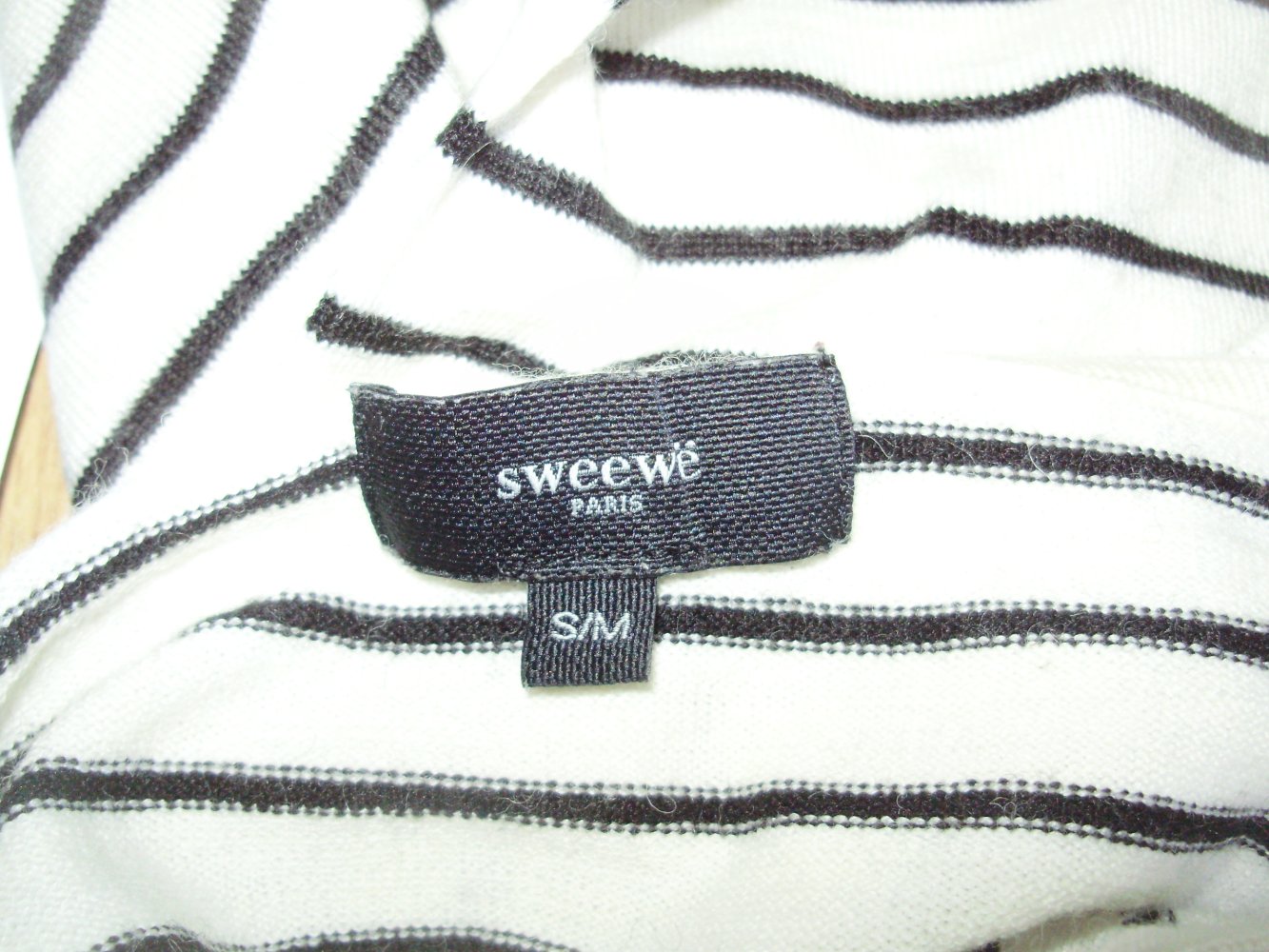 Sweewe Pullover Feinstrick beige Applikation S/ M