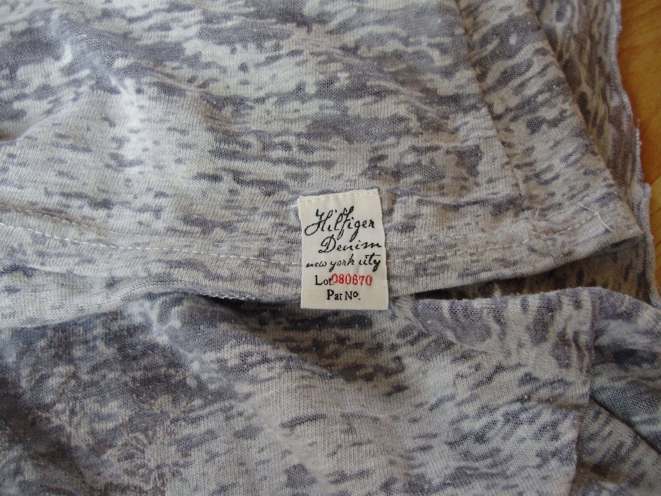 Tommy Hilfiger Shirt leicht locker grau blau Gr L