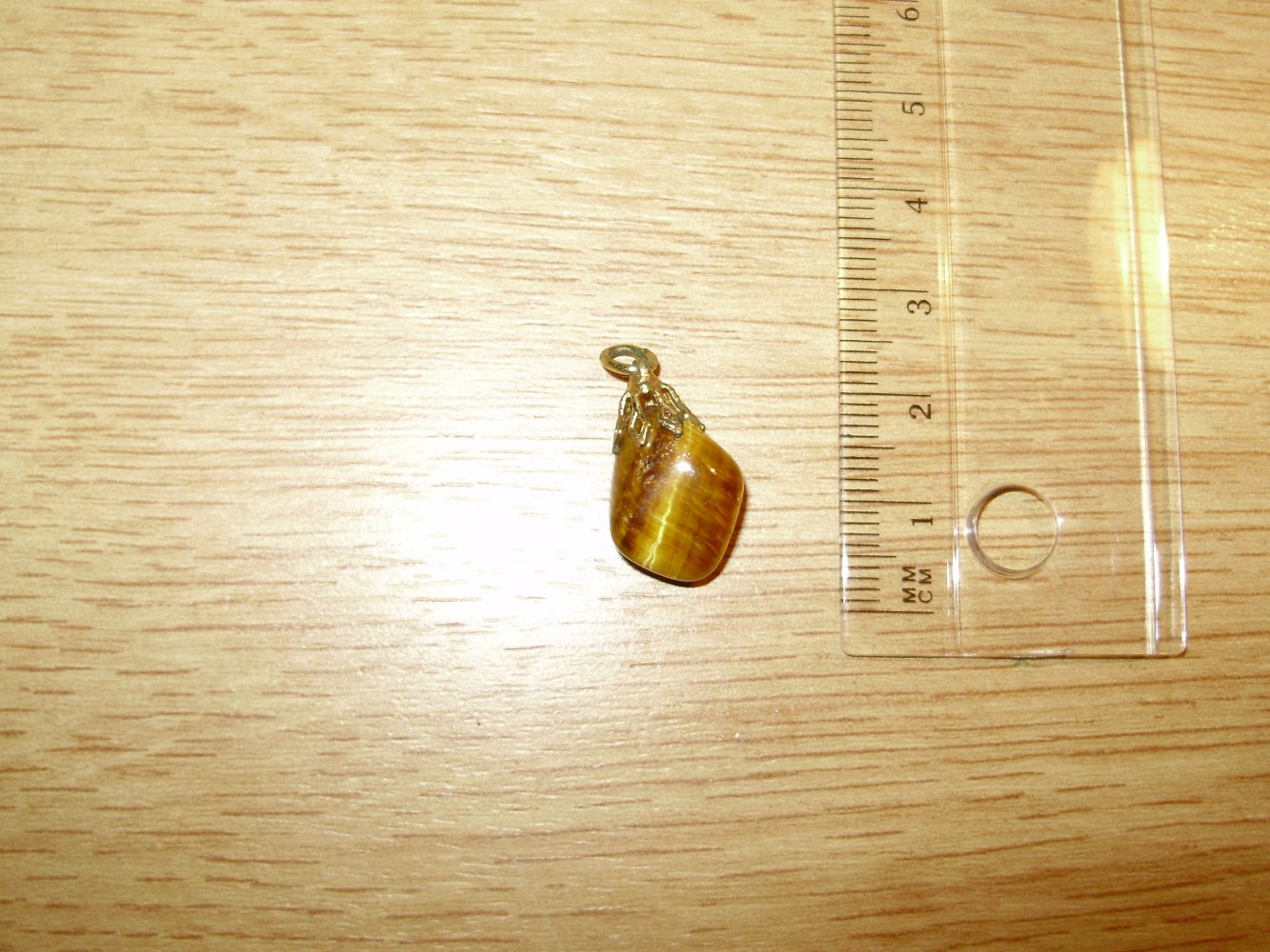 Anhänger echter Stein braun Tigerauge?