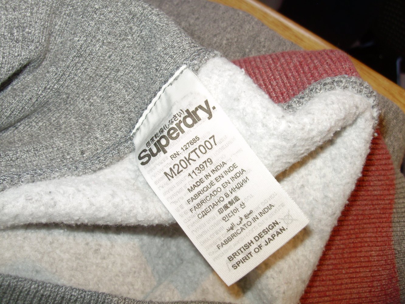 Superdry Sweatjacke grau warm L