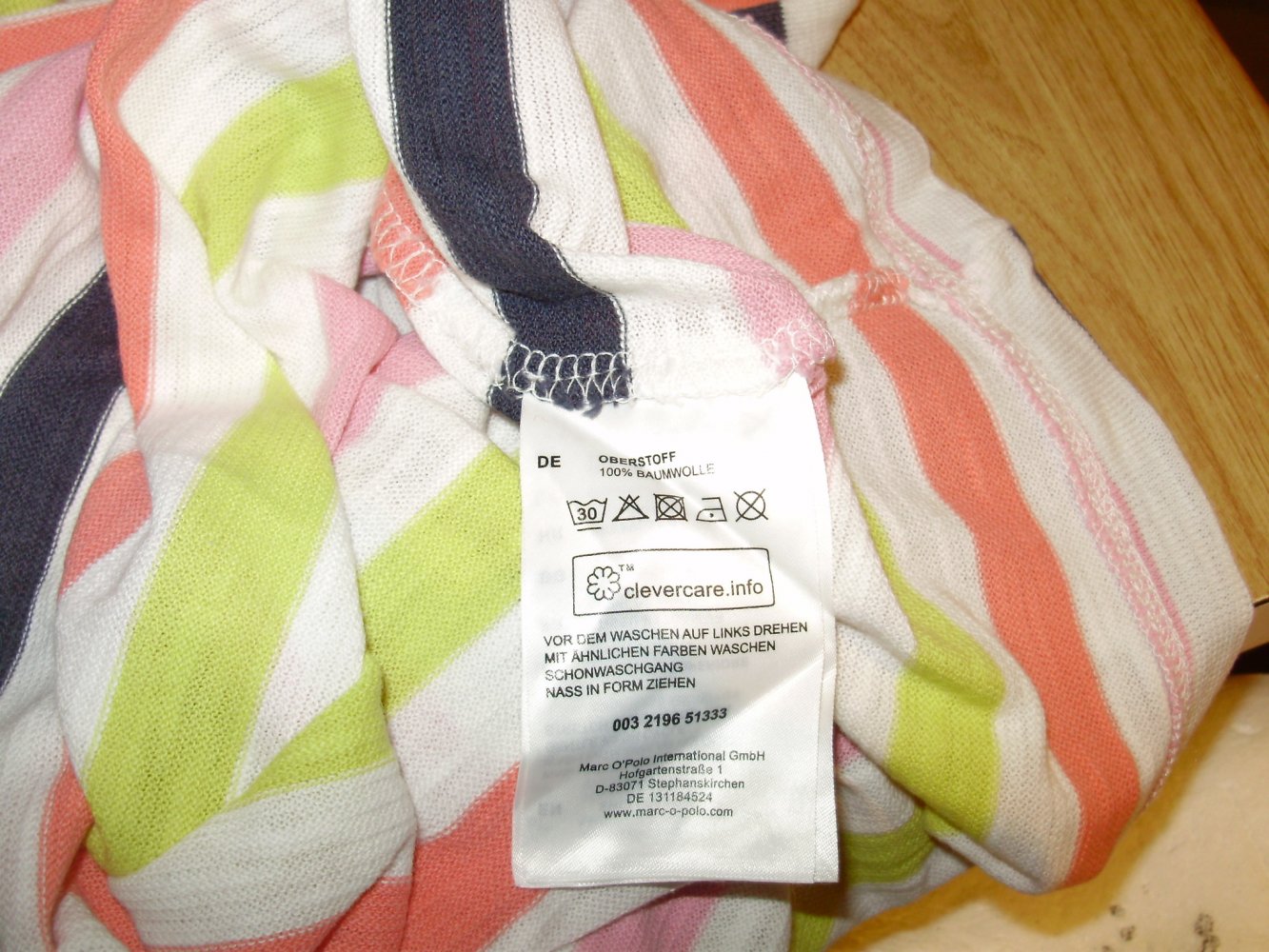 Marc O´Polo Feinstrick Shirt bunte Streifen S Baumwolle