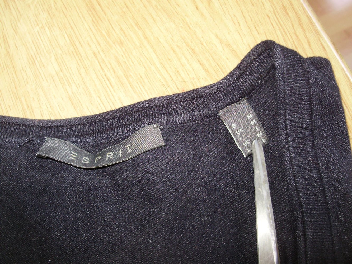 Esprit Feinstrick Pullover dblau V-Ausschnitt M