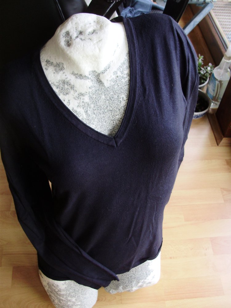 Esprit Feinstrick Pullover dblau V-Ausschnitt M