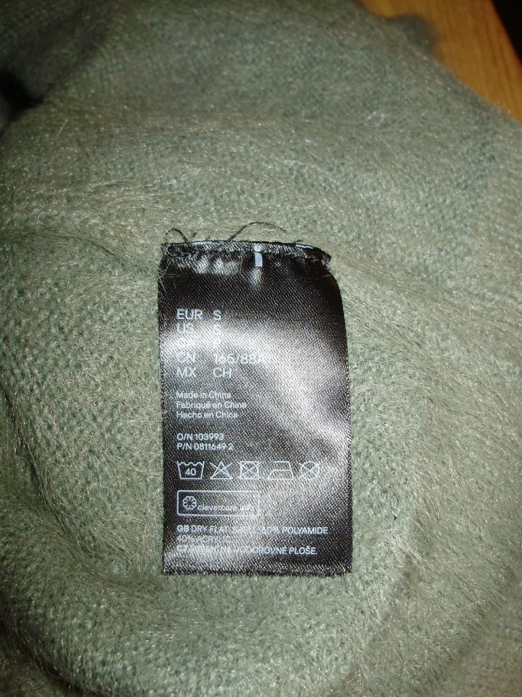 H&M Cardigan kuschel Perlenknöpfe khaki S