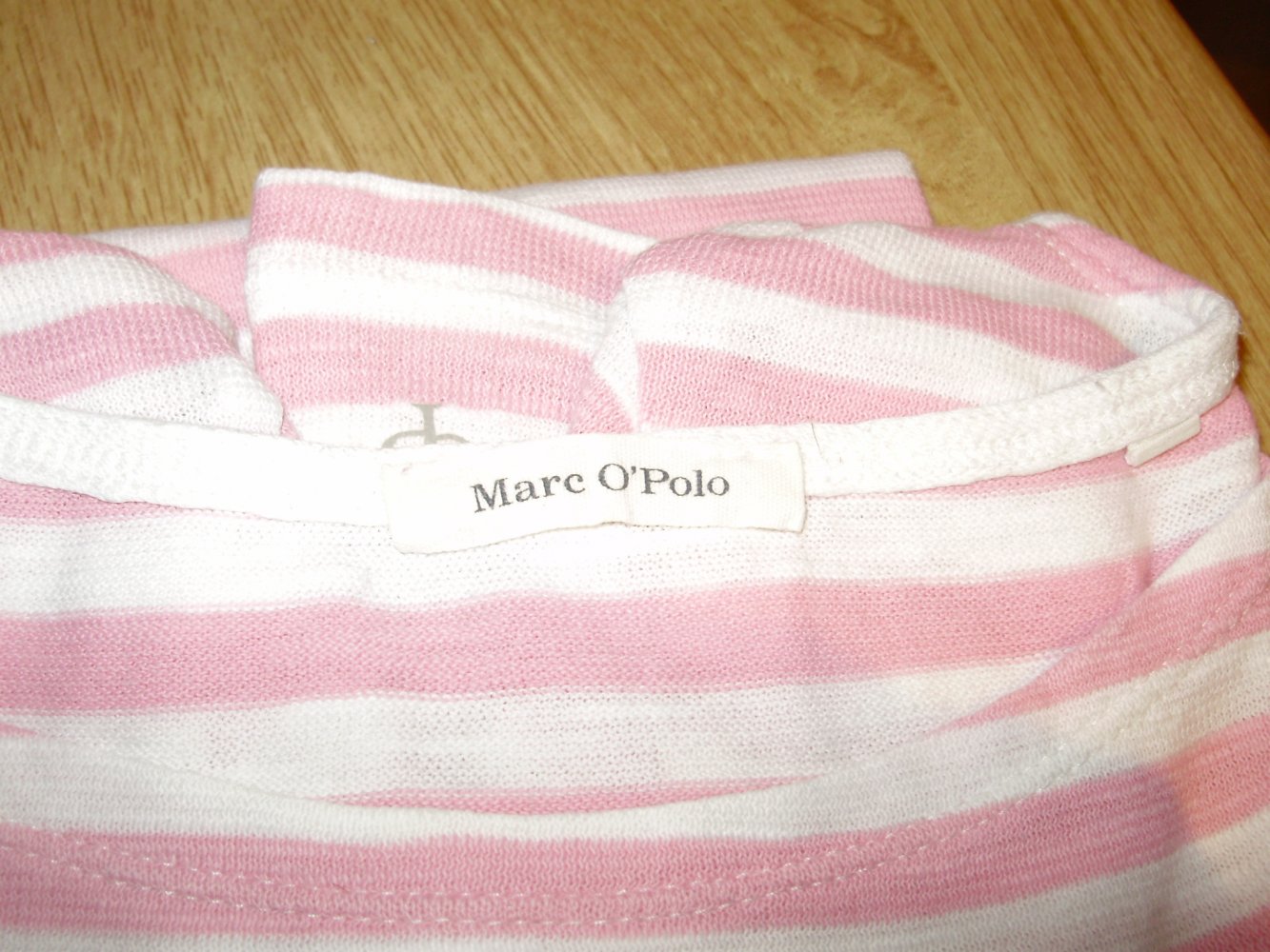 Marc O´Polo Feinstrick Shirt rosa-weiße Streifen S Baumwolle
