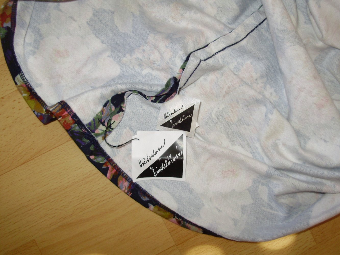 Rock midi ausgestellt Stretch Blumen bunt S Neu Etikett