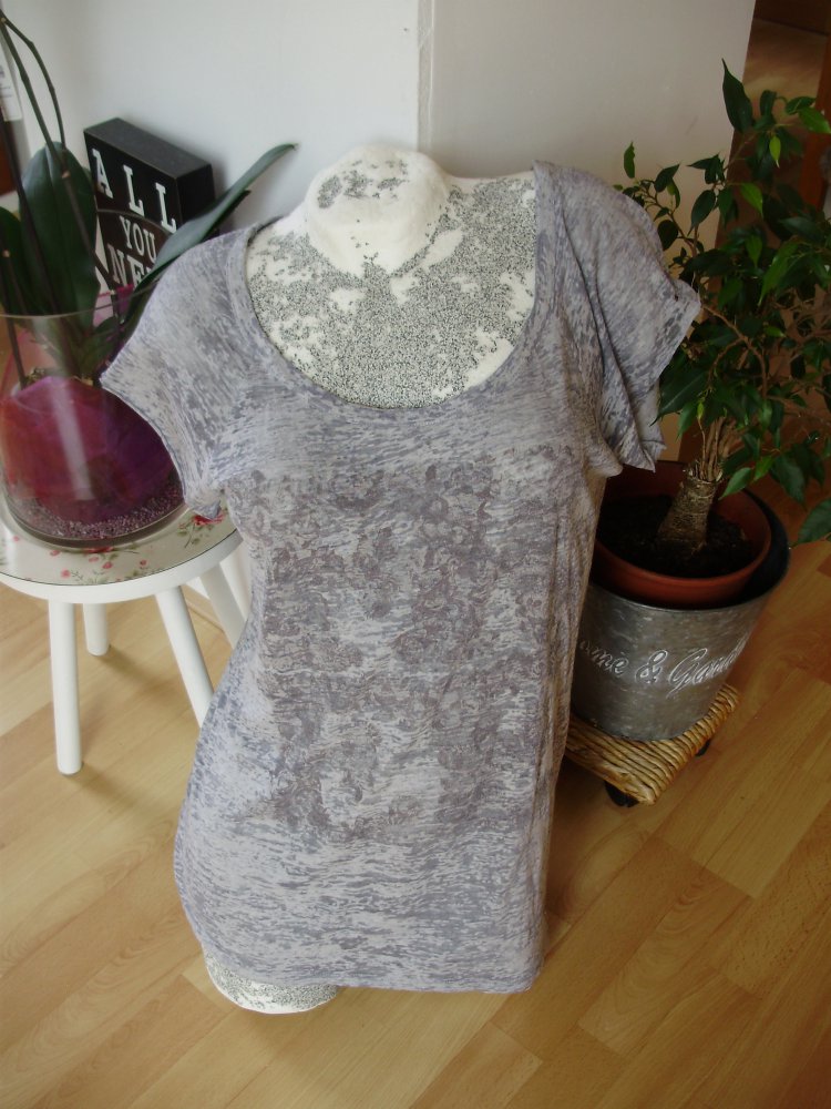 Tommy Hilfiger Shirt leicht locker grau blau Gr L