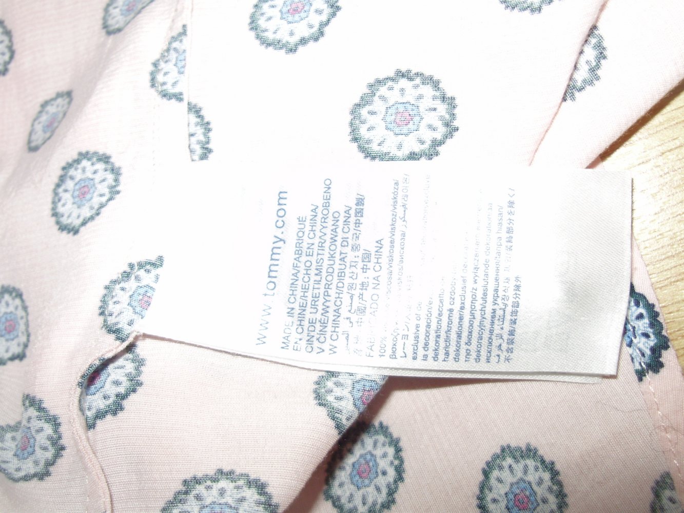 Tommy Hilfiger Bluse LA rose Muster Gr 10 =S