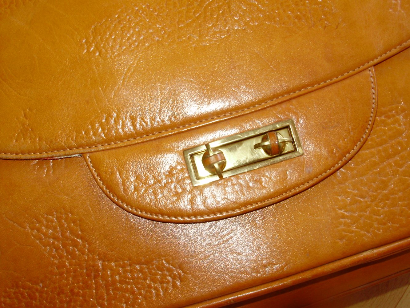 Vintage Echt Leder Weekender Tasche braun ausgefallen