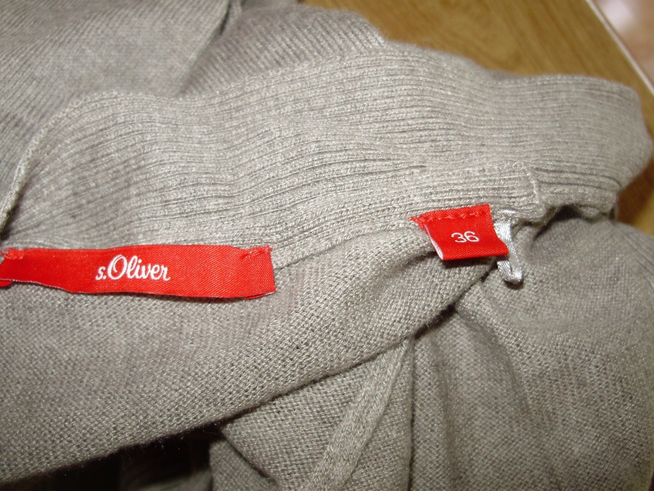 s. oliver Cardigan lang graubraun offen 36