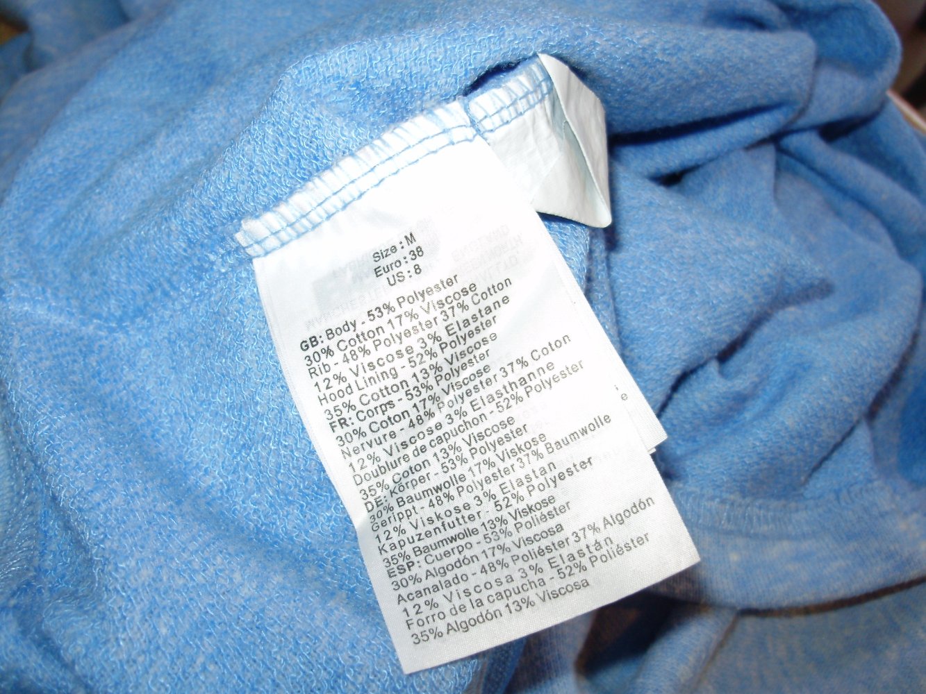 Bench Jacke Kapuze hellblau meliert M