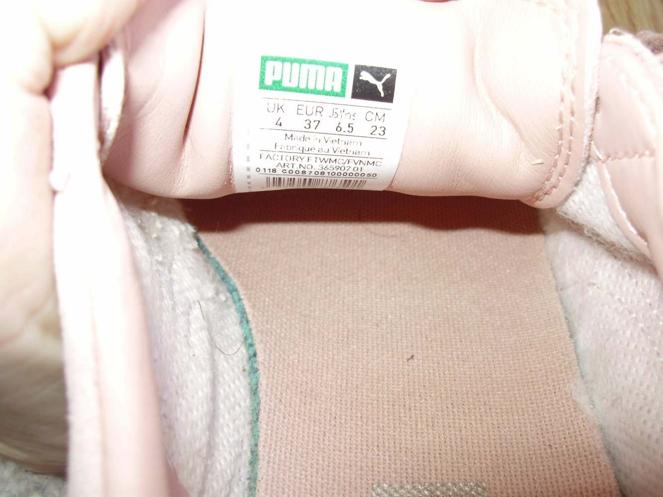 Puma Sneaker rosa mit Stickerei Gr 37