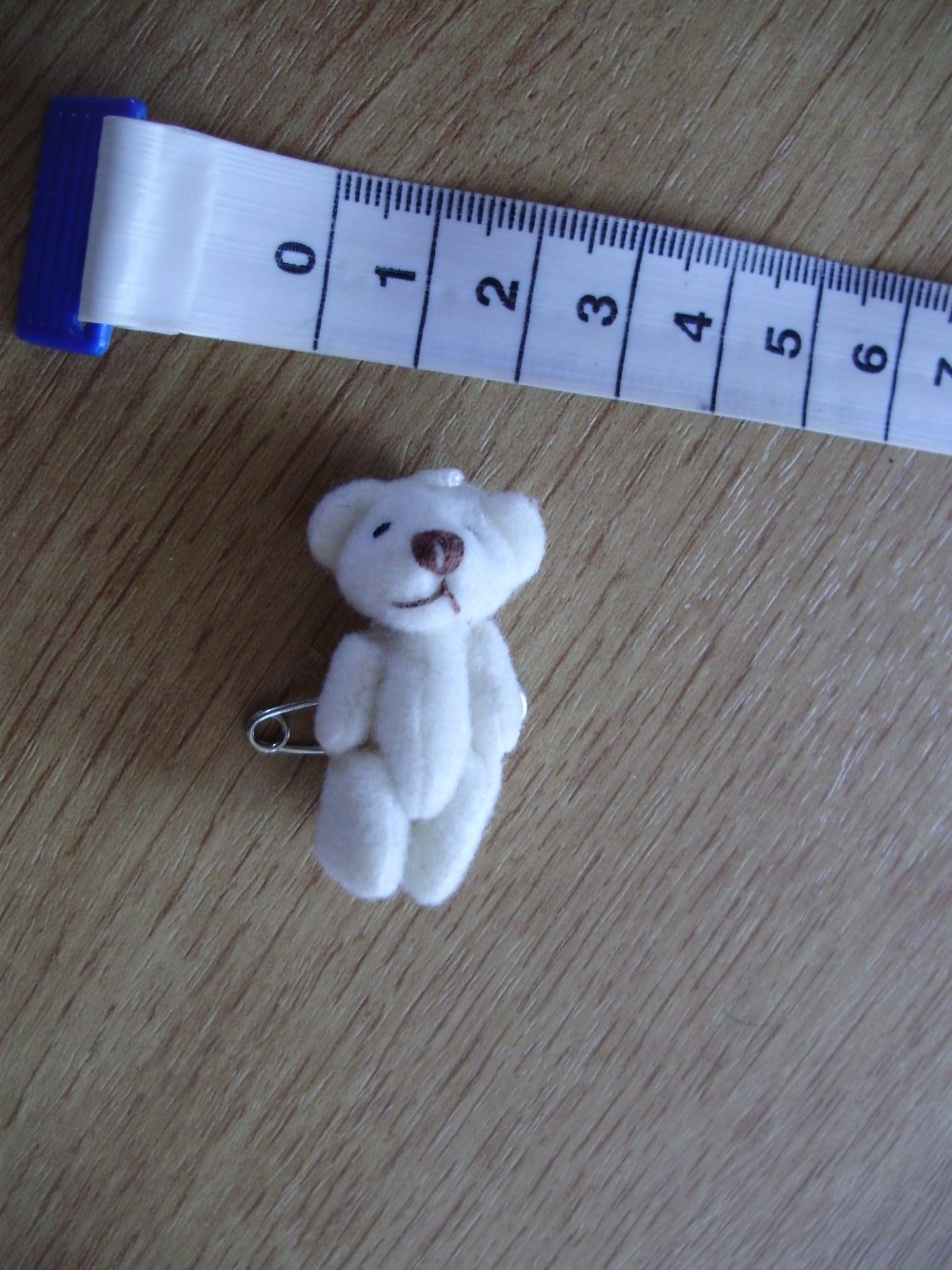 Brosche Teddybär klein weiß NEU