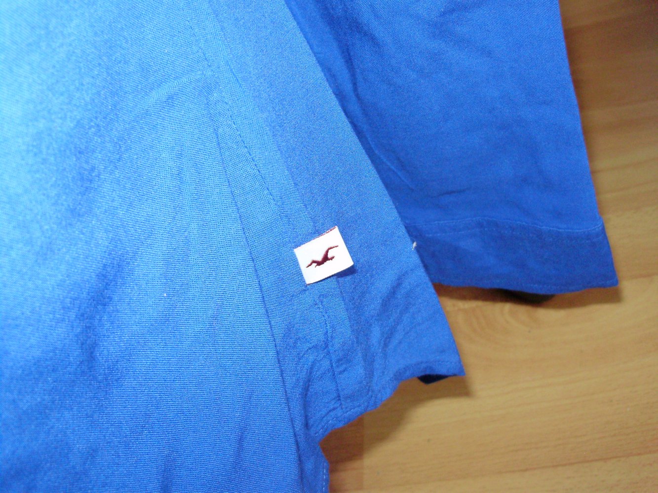 Hollister Bluse wunderschönes Blau weich und angenehm Gr XS / S Topzustand!