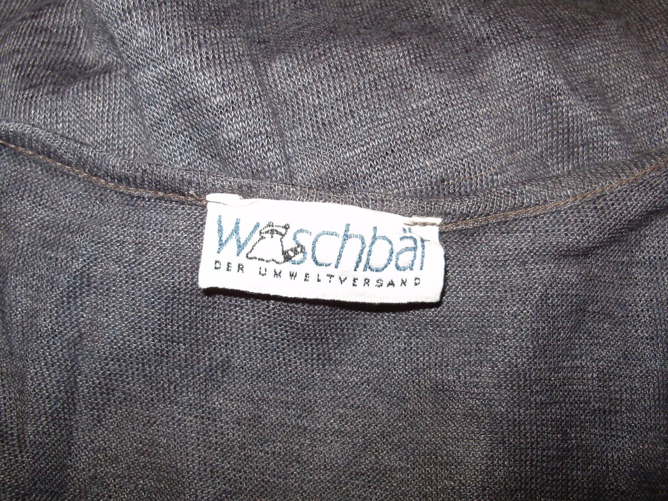 Waschbär Top 100% Leinen grau Gr M